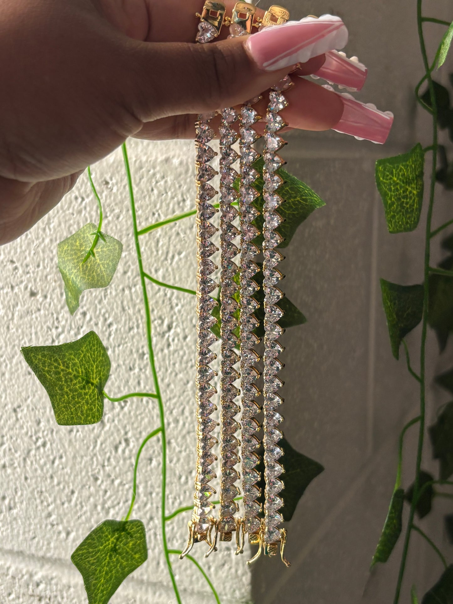 Crystal Heart Tennis Bracelet